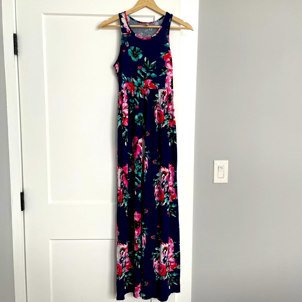 Flower-print Maxi Dress